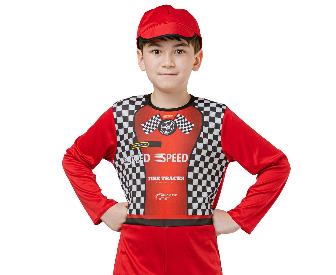 Role play-set for kids Racing Driver (jumpsuit, hat), size 110/120 cm